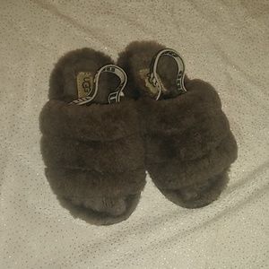 Grey UGG Slides